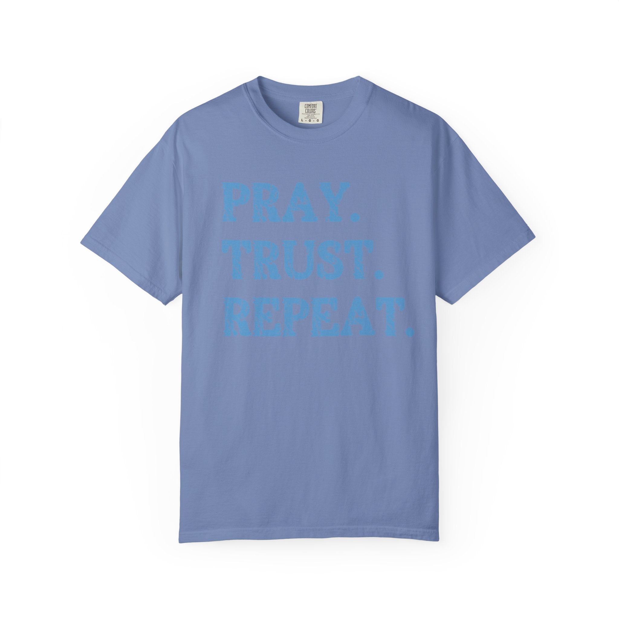 Pray Trust Repeat Christian T-Shirt| Comfort Colors Faith Shirt