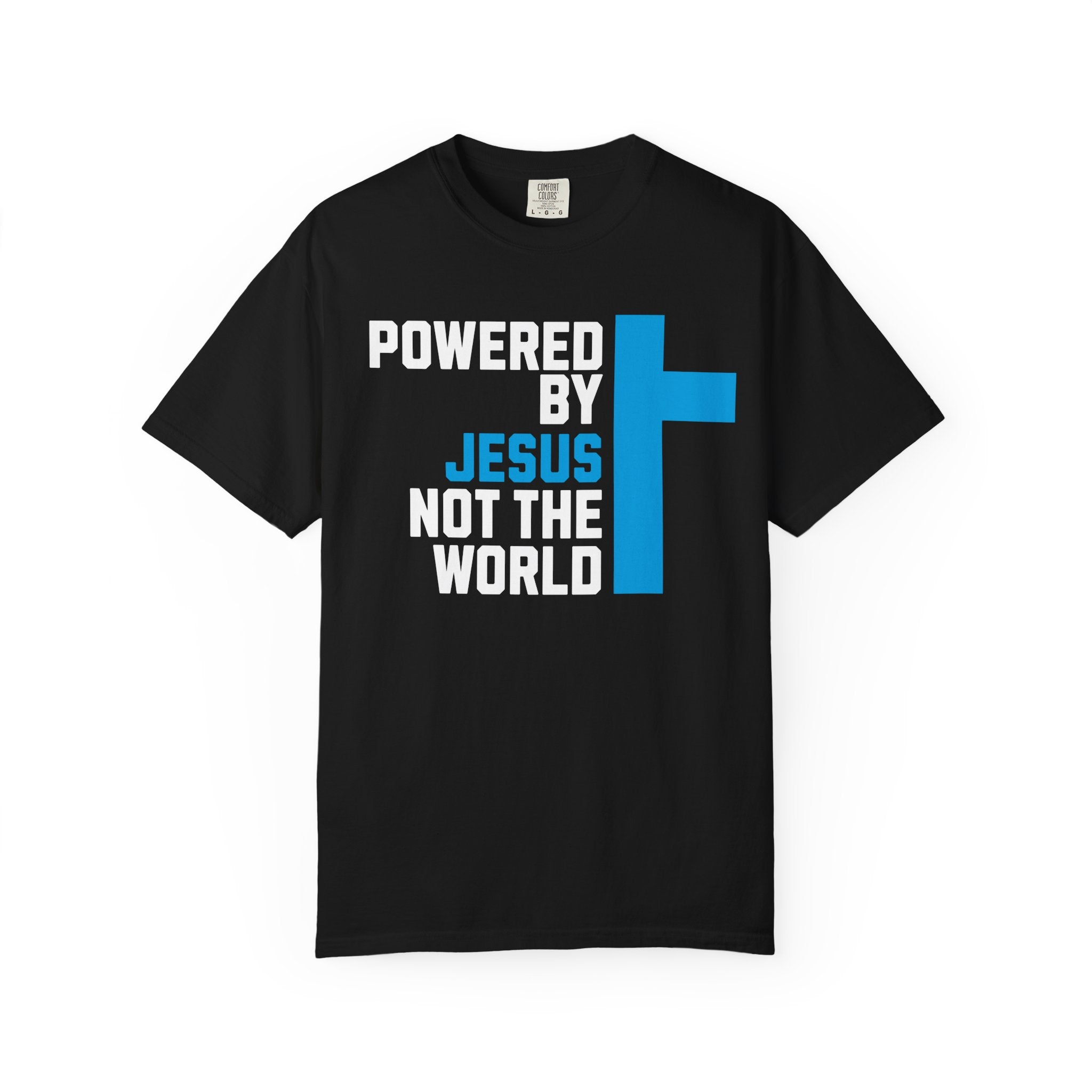 Powered by Jesus T-Shirt | Comfort Colors Christian Shirt