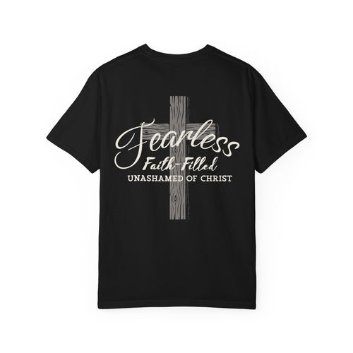 Fearless Faith Christian T-Shirt | Comfort Colors Unashamed of Christ Shirt