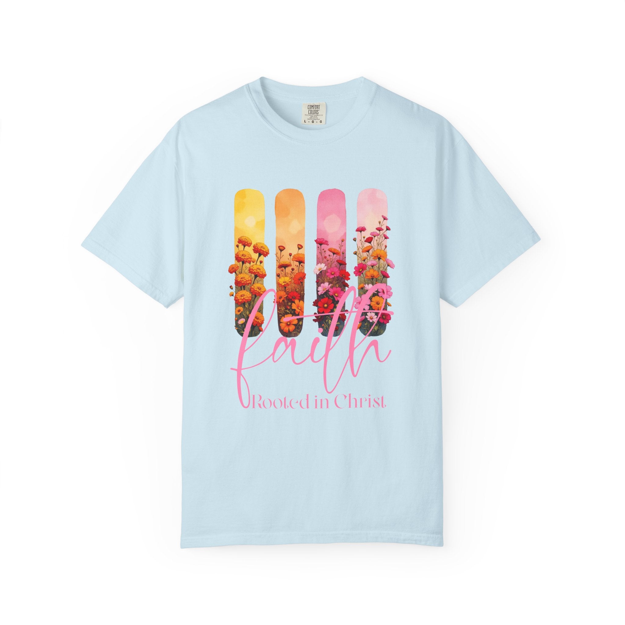 Faith Rooted in Christ T-Shirt | Comfort Colors Floral Shirt