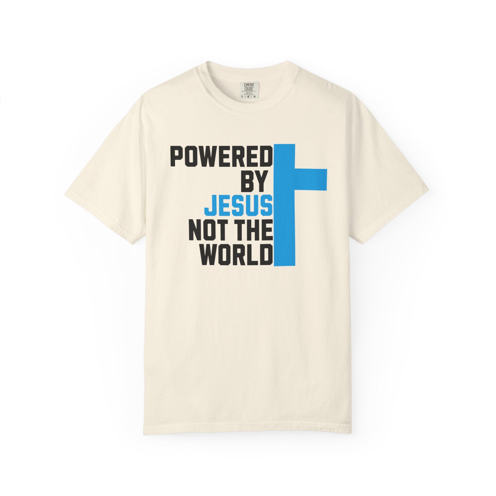 Powered by Jesus T-Shirt | Comfort Colors Christian Shirt