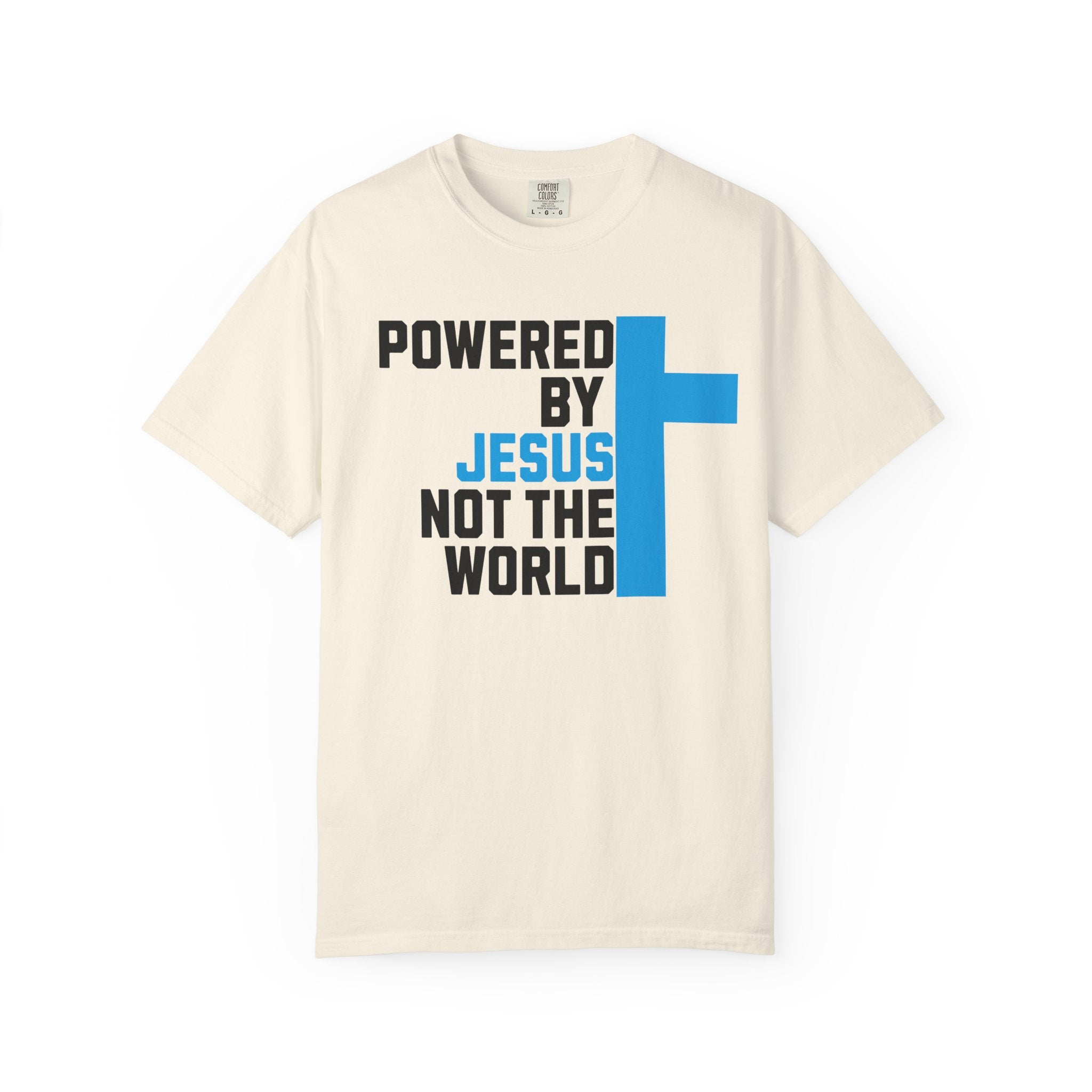 Powered by Jesus T-Shirt | Comfort Colors Christian Shirt