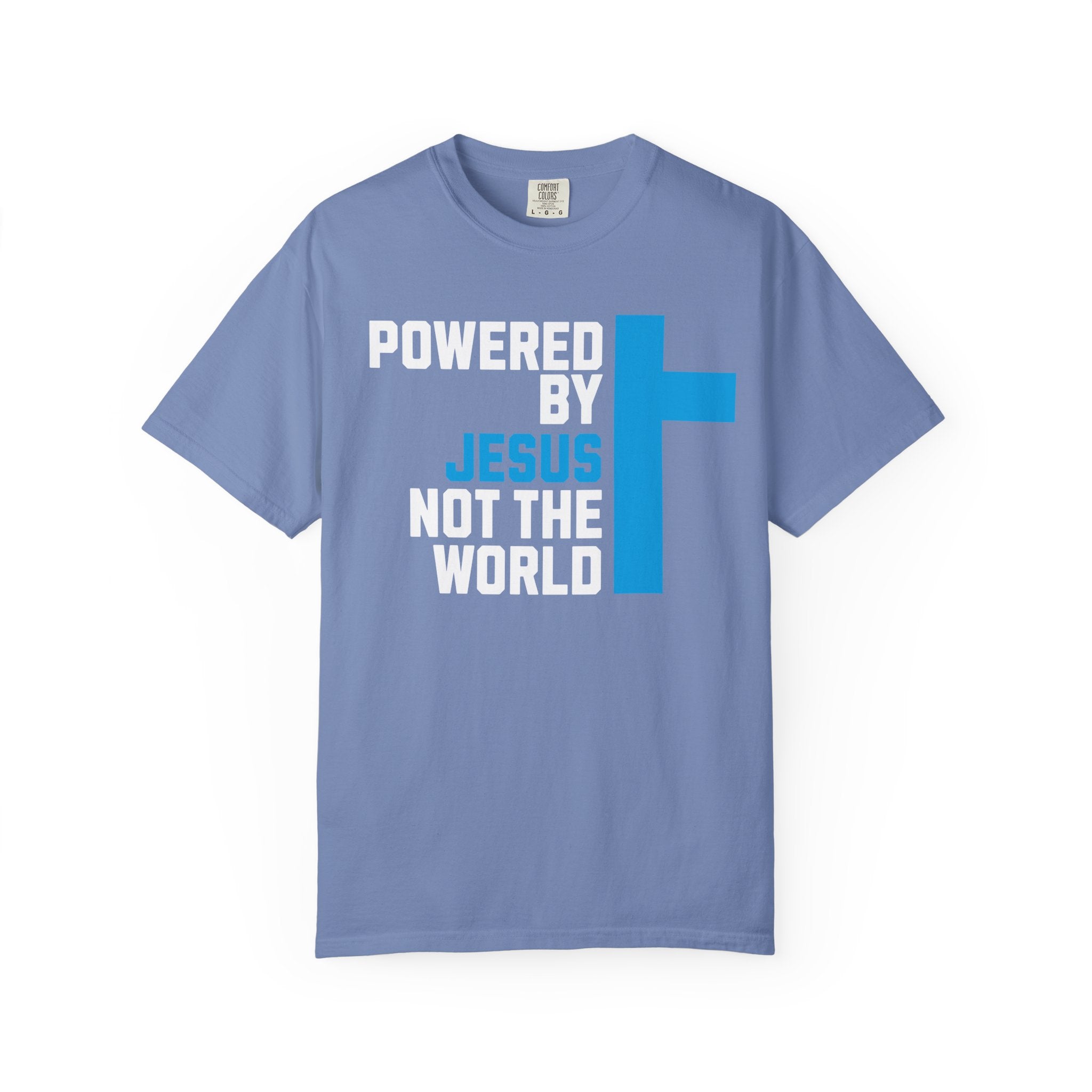Powered by Jesus T-Shirt | Comfort Colors Christian Shirt