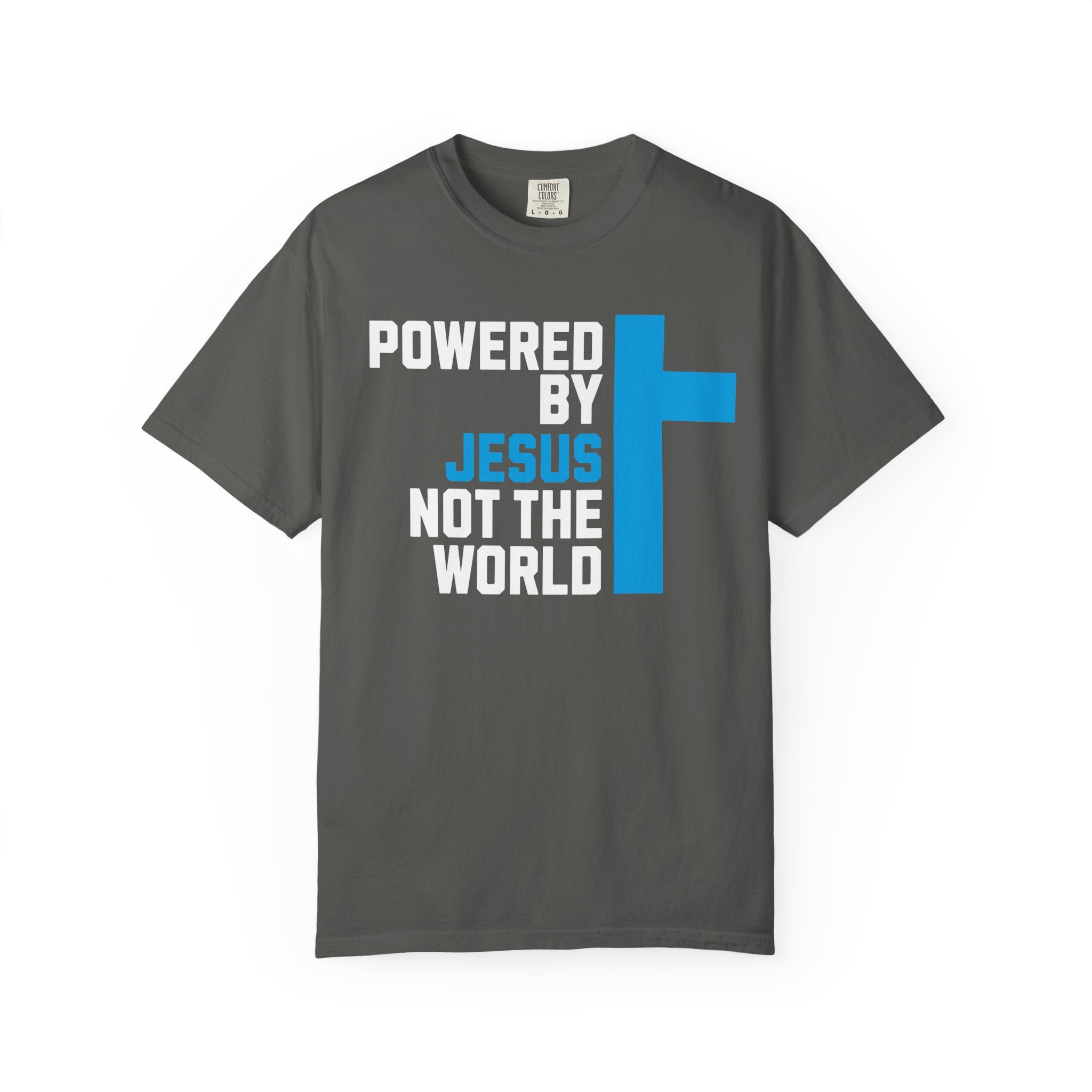 Powered by Jesus T-Shirt | Comfort Colors Christian Shirt