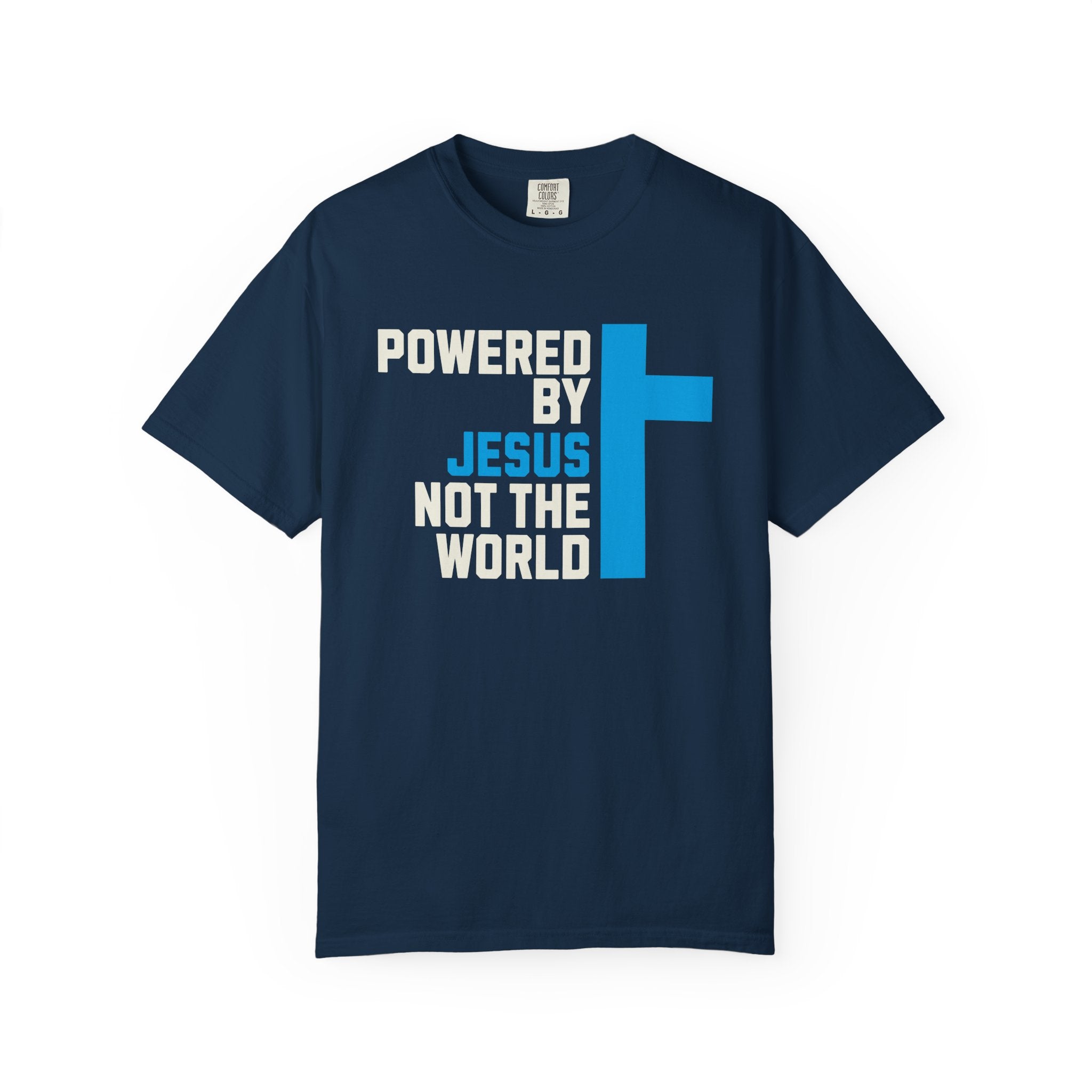 Powered by Jesus T-Shirt | Comfort Colors Christian Shirt