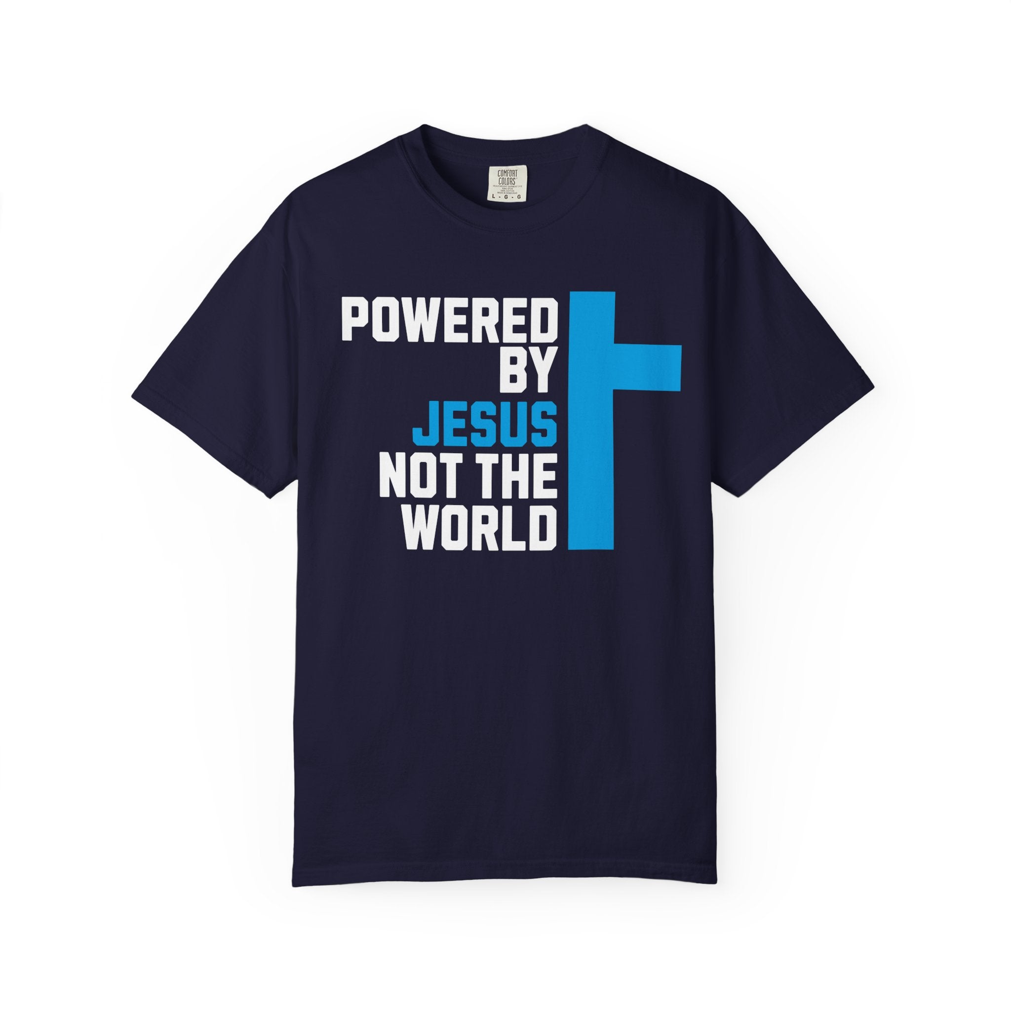 Powered by Jesus T-Shirt | Comfort Colors Christian Shirt