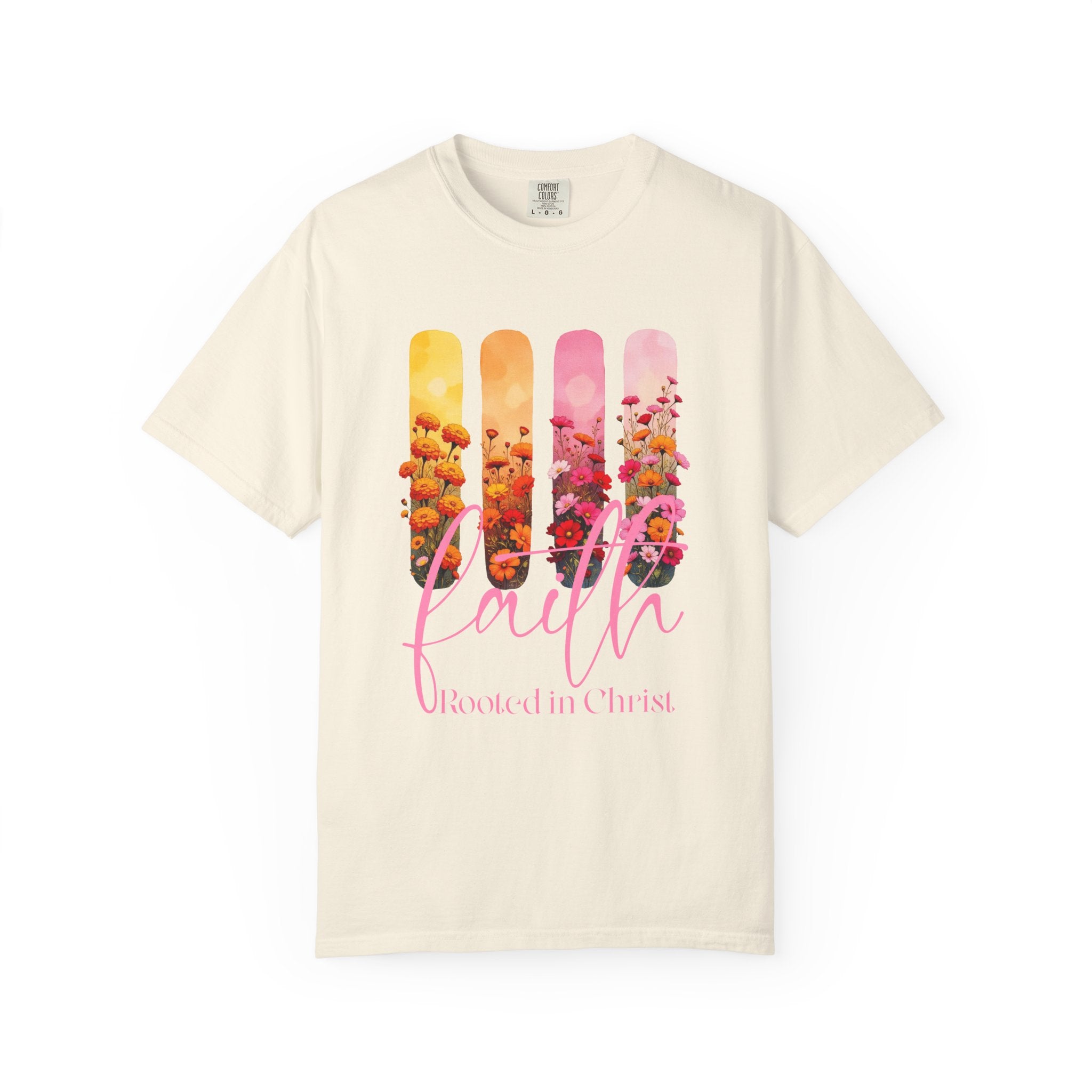 Faith Rooted in Christ T-Shirt | Comfort Colors Floral Shirt