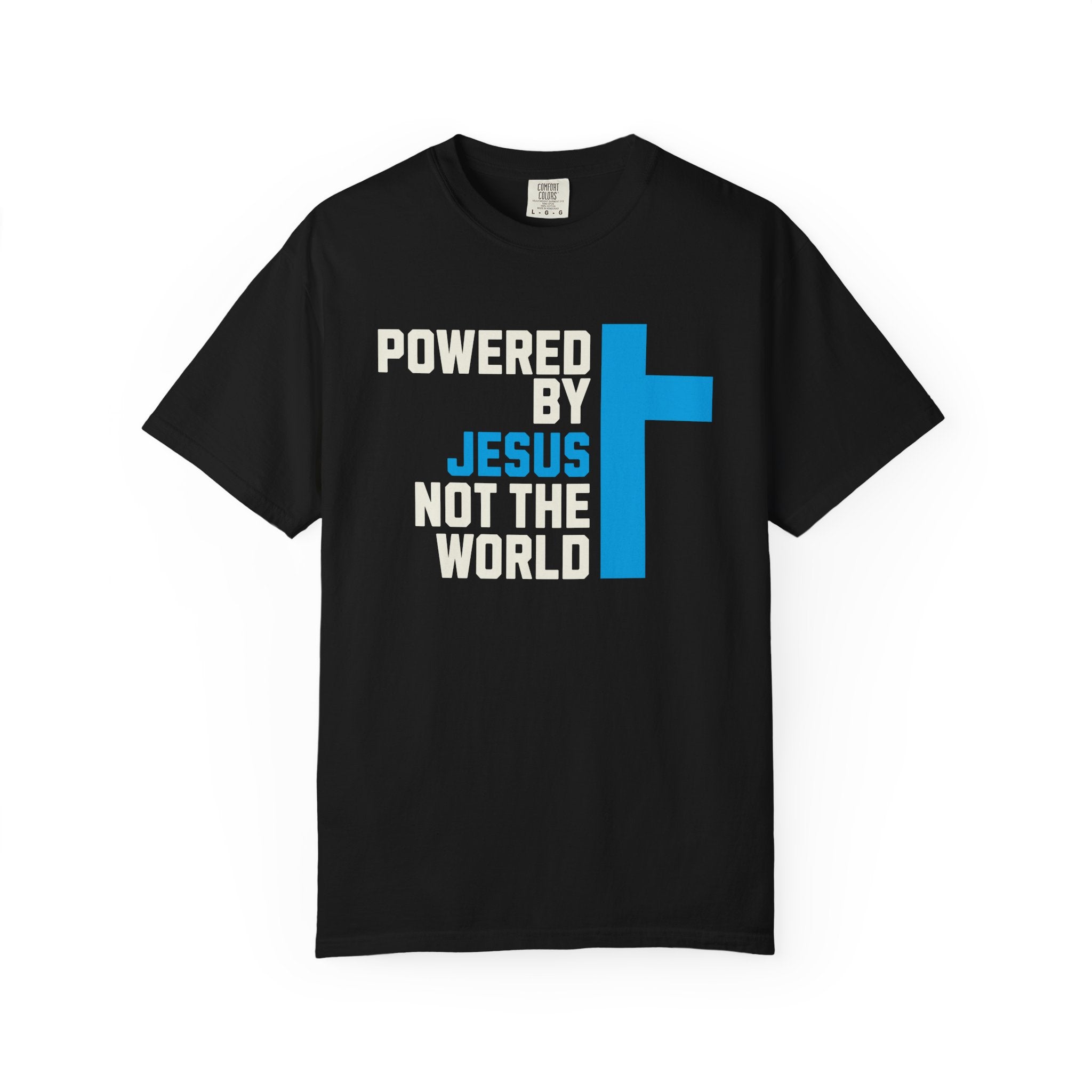 Powered by Jesus T-Shirt | Comfort Colors Christian Shirt