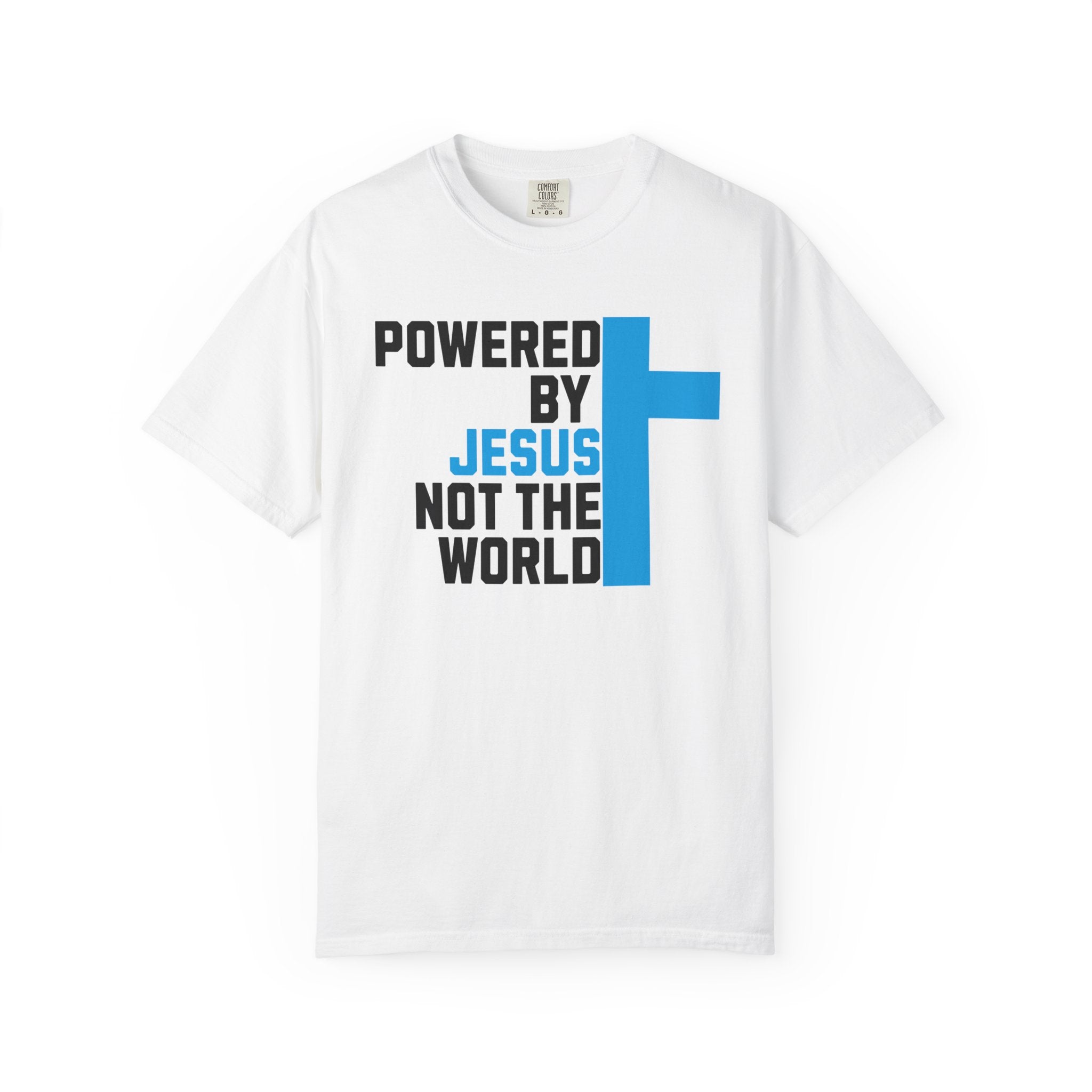 Powered by Jesus T-Shirt | Comfort Colors Christian Shirt