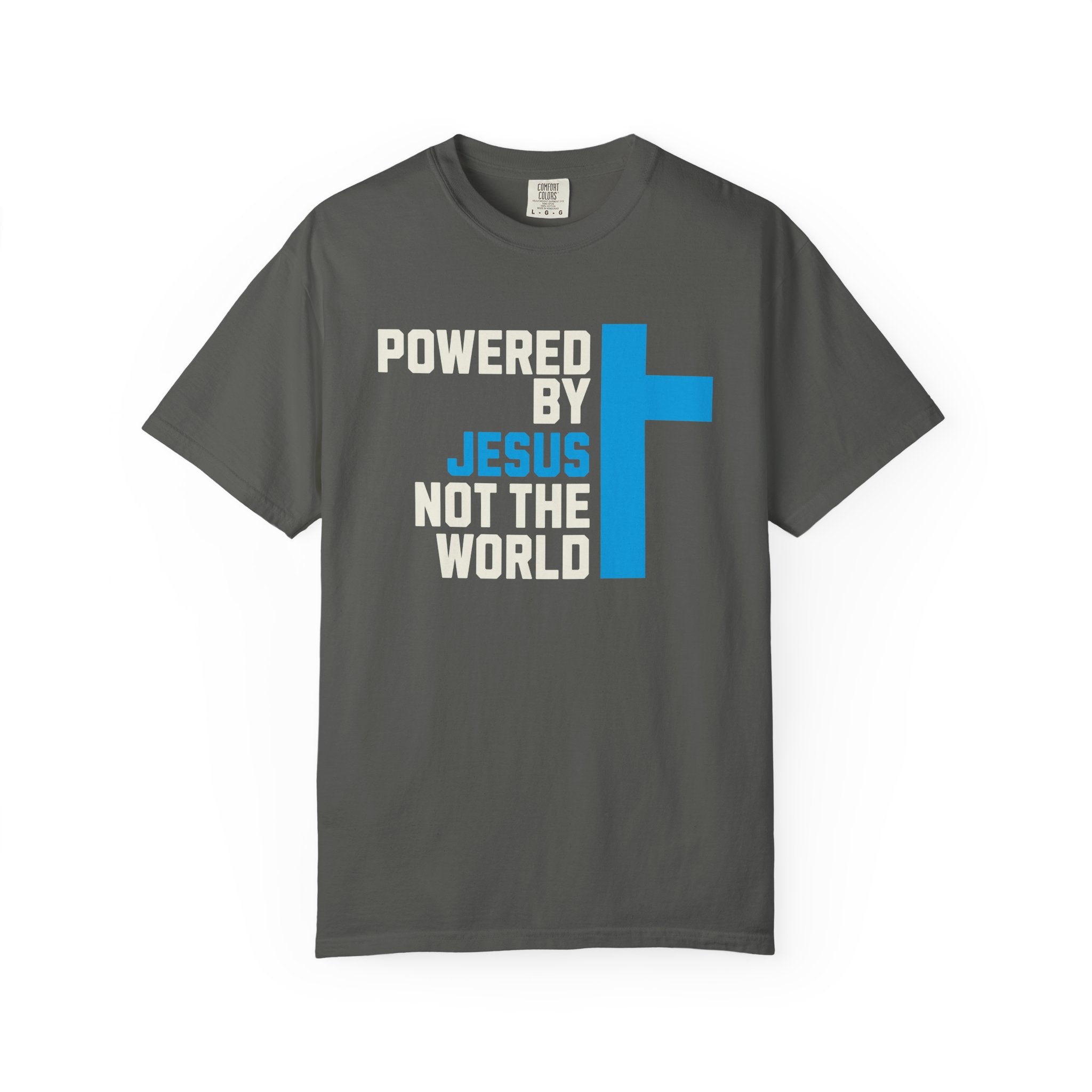 Powered by Jesus T-Shirt | Comfort Colors Christian Shirt